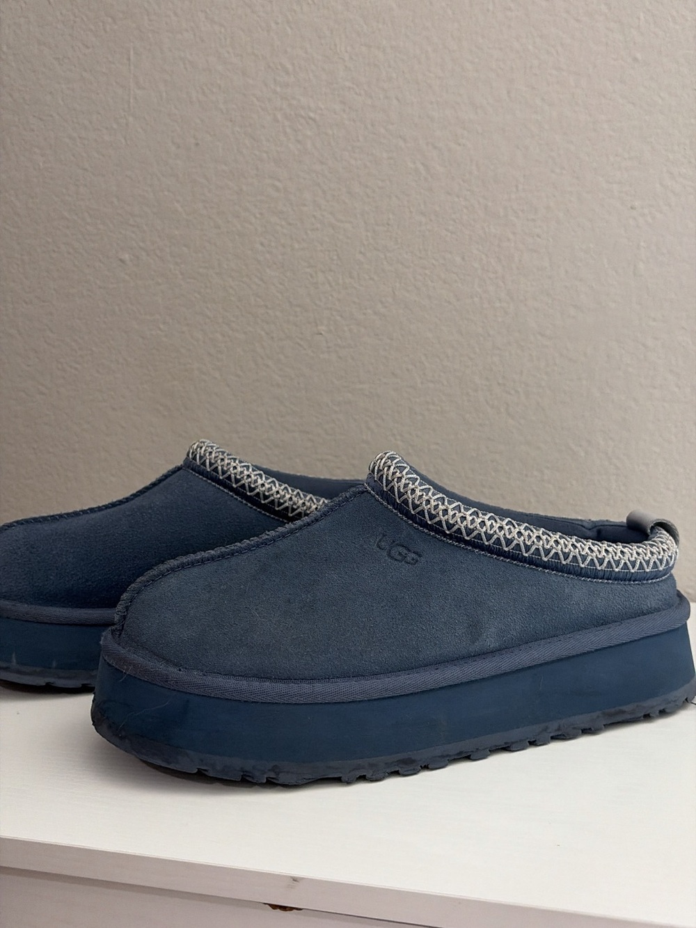 UGG Navy Suede Slip-On Clog